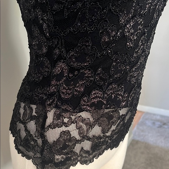 Betsey Johnson Vintage Black Lace Camisole & Pant Outfit - Picture 6 of 11